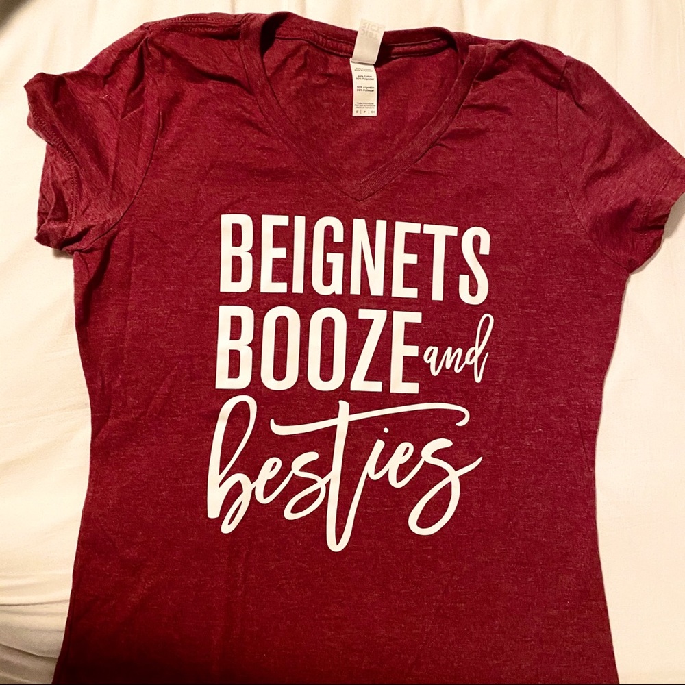 ‘Beignets Booze and Besties’ tee